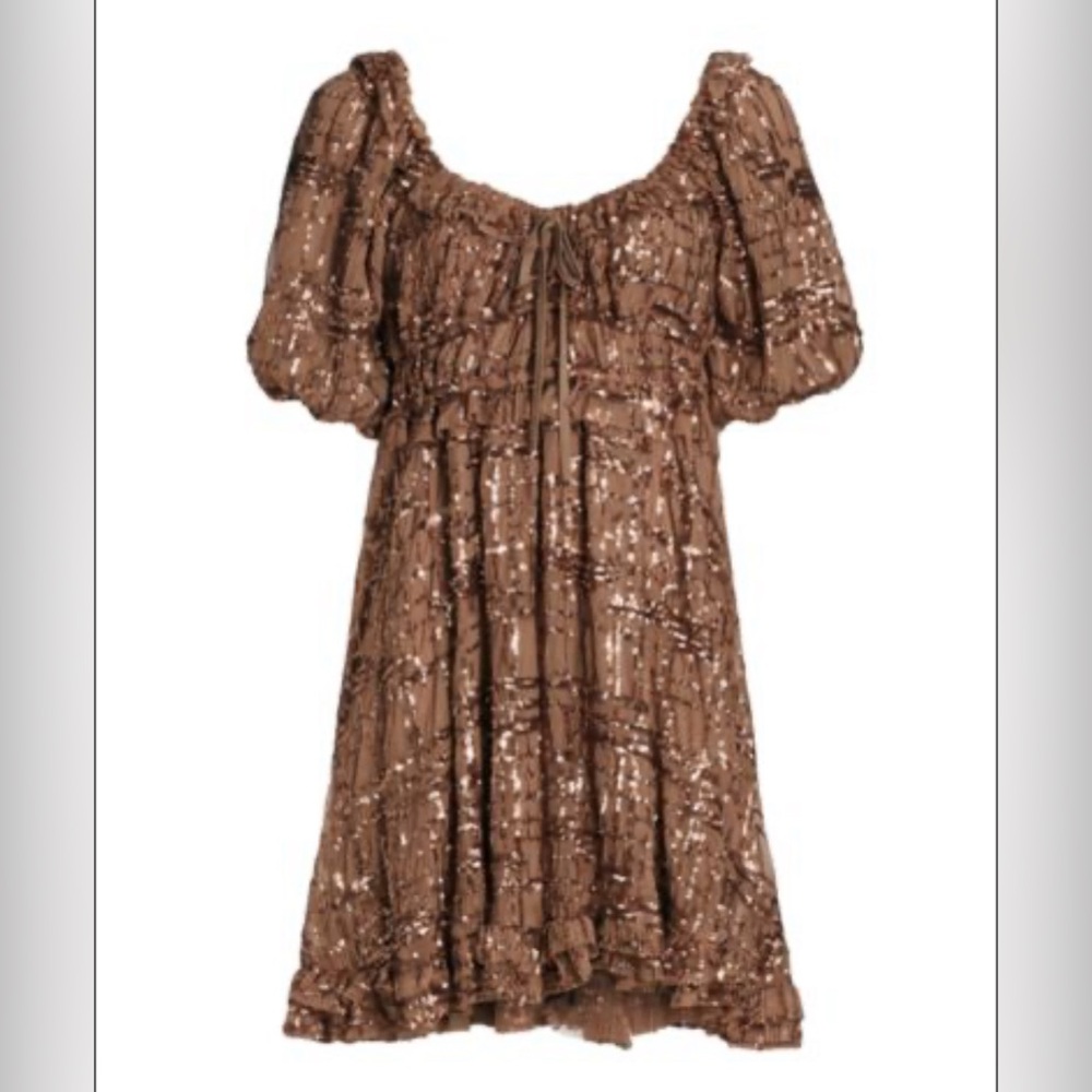 En Saison Sequin-Embellished Mini-Dress